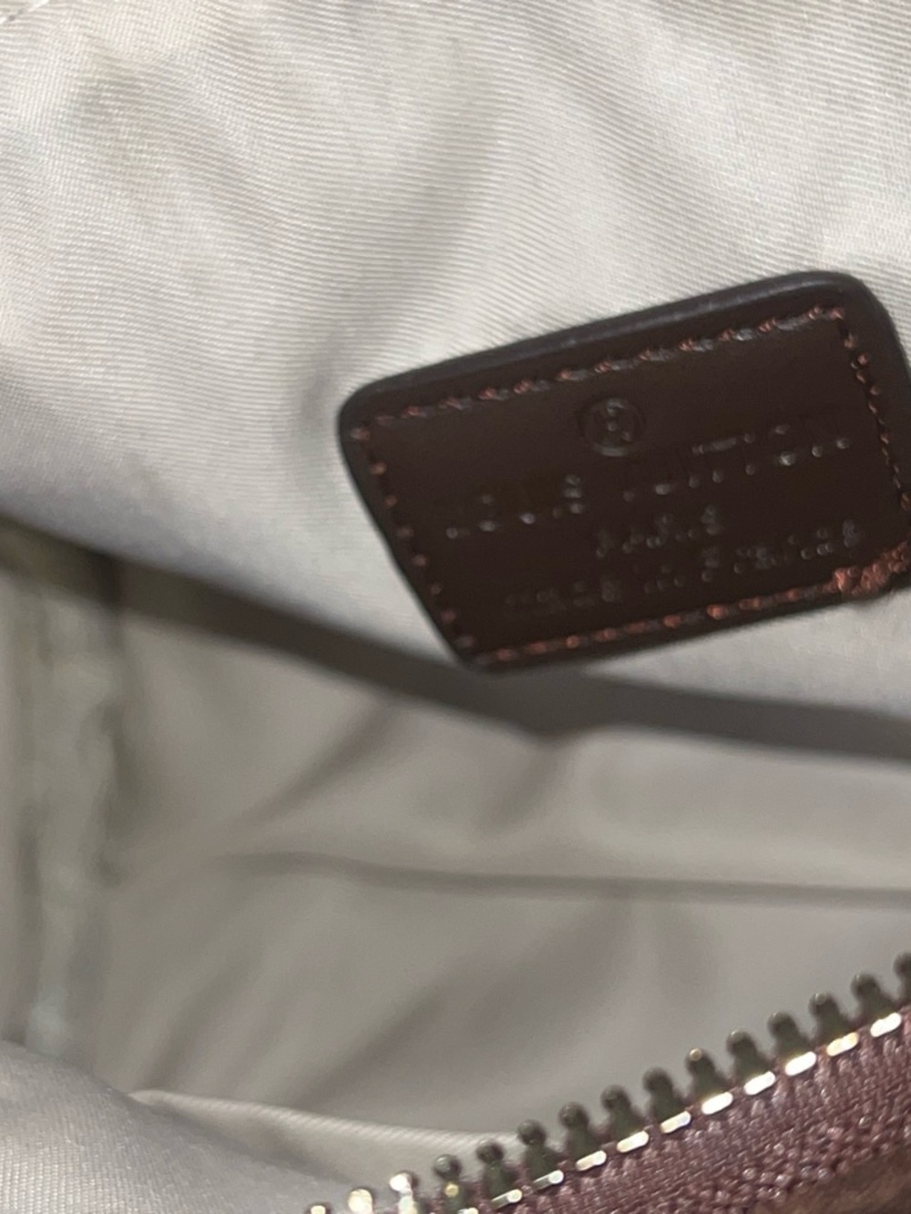 Brown Velvet Monogram Satchel - Picture 5 of 6